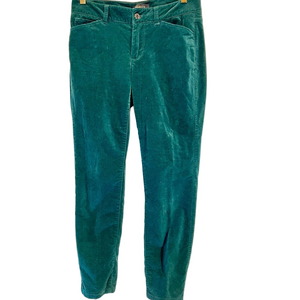 Talbots Pants  Green Velveteen Straight Leg  5 Pocket